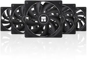 Thermalright TL-C12C X5 CPU Cooler Fan 12cm Silent Cooling Fan,Lightless,Desktop CPU,with 1550RPM Speed,Suitable for Chassis, Water Cooling Radiators - 5 PACK