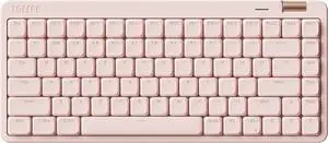 Flow Lite 84 Keys Low Profile Mechanical Keyboard, 75% Swappable Rechargeable Wireless Keyboard with 2.4G Receiver, Bluetooth and Wired Connection for Windows, Mac/Specter Linear Switches Pink