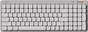 Flow Lite 100 Keys Low Profile Mechanical Keyboard, Swappable Rechargeable Wireless Keyboard with 2.4G Receiver, Bluetooth and Wired Connection for Windows, Mac/Specter Linear Switches Grey