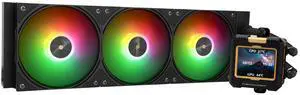 Thermalright FW360 Black ARGB CPU AIO Cooler,PC 360 Specification Water Cooler System,IPS LCD Screen with 320x240 Resolution,for AM5&Intel LGA1700/1851,CPU Cooler Comes with 2.4-inch LCD Display