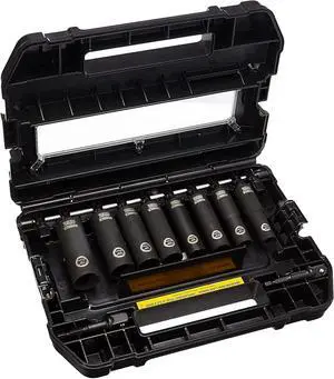 DeWalt Impact Socket Set 1/2 Drive, 10 Piece 1/4" to 1/2" Impact Socket Adapter Set