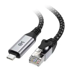 Cable Matters Plug & Play Braided USB C to Ethernet Cable - 10ft, Gigabit Ethernet to USB C Cable, Thunderbolt 4/5 Compatible, Ideal for MacBook, iPad Pro, XPS, Surface Pro