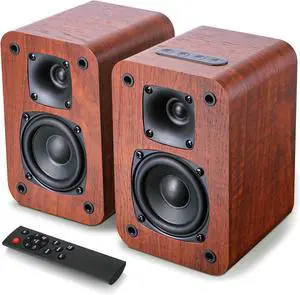 Bluetooth Bookshelf Speakers for Record Player,Active Speakers with 3 Inch Woofer, Powered Speakers with Optical/AUX/TV-ARC Input for Turntable, PC and TV