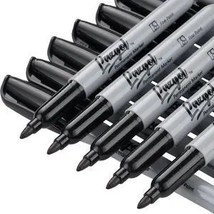 Permanent Markers Bulk, 240 Pack Fine Tip Black Permanent Markers, Waterproof Markers, Premium Smear Proof Pens, Quick Drying, Office Supplies for School, Office, Home