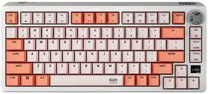 Cherry 81 Keys Wireless Gaming Mechanical Keyboard,Tri-Mode BT5.0/2.4GHz/USB-C Hot Swappable Custom Keyboard, RGB Backlit Computer Gaming Keyboards for PC/MAC/iOS/Android, Red MX2A Switches, White