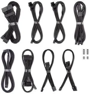 CableMod C-Series Pro ModMesh Sleeved 12V-2x6 12VHPWR Dual StealthSense Cable Kit for Corsair Type 5 RMX Shift (Black)