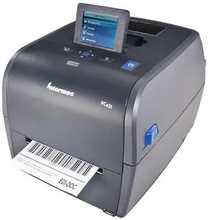 Intermec Pc43T Printer, 4" Thermal Transfer/Direct Thermal Desktop Printer, 203 Dpi, LCD Display, Tear-Off, Real Time Clock, USB 2.0 and 2 USB Host Ports