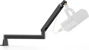 Microphone Boom Arm, 360° Rotatable Low Profile Mic Stand with Magnetic Cable Management Desk Mount for Fifine AM8 K669B Blue Yeti HyperX QuadCast SoloCast AT2020, Black