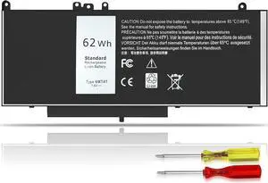 6MT4T Battery E5470 battery E5570 battery Compatible with Dell Latitude 14 5470 E5470 15 5570 E5570 Precision 15 3510 M3510 Series Notebook Replacement for 7V69Y TXF9M 79VRK HK6DV 07V69Y [7.6V/62Wh]