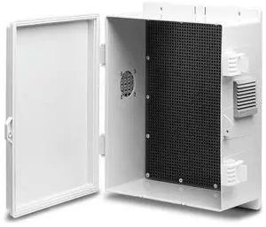 Outdoor Electrical Junction Box, ABS Water Resistant Enclosure with Internal Mounting Panel & Hinged Cover, 9.2" H* 7" L* 4.6" W