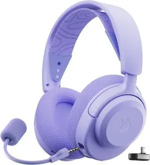 SteelSeries Arctis Nova 3P Wireless Multi-Platform Gaming Headset  Mobile App Control  40 HR Battery  Neodymium Magnetic Drivers  2.4GHz/Bluetooth  PS5, PS4, PC, Switch, Mobile  Lavender