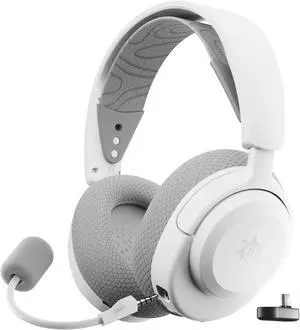 SteelSeries Arctis Nova 3P Wireless Multi-Platform Gaming Headset  Mobile App Control  40 HR Battery  Neodymium Magnetic Drivers  2.4GHz/Bluetooth  PS5, PS4, PC, Switch, Mobile  White