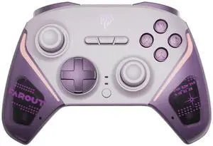 Wireless Gaming Controller  TMR Joysticks, Dual-Mode Triggers, Mechanical Keys, 1000Hz Polling, RGB  Bluetooth Gamepad for PC/Switch/Switch 2/iOS/Android TV with Charging Dock Purple