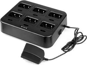 Retevis RT21 H-777S Six-Way Charger, Multi Unit Rapid Gang Charger, Compatible with Retevis RT21 H-777S, RT21V, RT28, RT53 Walkie Talkies and Batteries