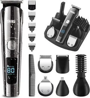 Facial Hair Trimmer for Men Electric Clippers and Grooming Sets for Pubic Hair Beard Nose Trimmer Kits USB Rechargeable IPX7 Waterproof