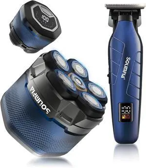 Upgraded Head Shavers for Bald Men, Hair Trimmer Kit, Magnetic Electric Razor, Large Battery Capacity, Rechargeable LED Display Beard Trimmer, Waterproof Wet/Dry Head Shaver