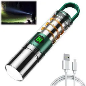 High Power Flashlights, 100000 High Lumen Rechargeable LED Flashlights, 6 Modes, Waterproof and Powerful Flashlights, Suitable for Family Camping and Hiking