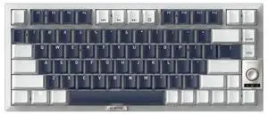 Cherry 75% 81 Keys Wireless Gaming Mechanical Keyboard, BT/USB-C Hot Swappable New Vintage Keyboard, White Backlit Computer Keyboards for PC/MAC/iOS, MX2A Silent Red Switches, Grey