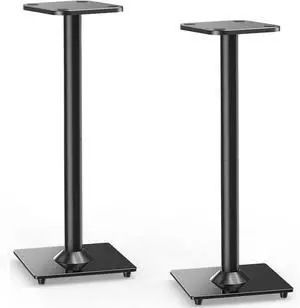 Universal Speaker Stand Pair, 31 Inch Height Bookshelf Speaker Stands for Satellite Speaker Large Speaker Up to 22 lbs, Surround Sound Speaker Stand with Cable Management, Black, YD5022