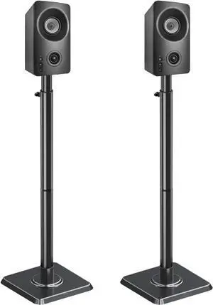 Dream Speaker Stands - Height Adjustable Speaker Stand for Vizio, Polk, JBL, Sony, Speaker Stands Pair with Wire Management (Holds up to11LBS Per Stand)