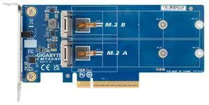 CMT40A0 PCIE 5.0 to Dual-Port M.2 Expansion Card Server-Grade Dual Gen5x4, 2xGen5 NVMe -2280/22110 cards