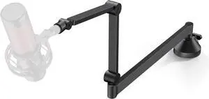 Low Profile Mic Arm, 360° Rotatable Microphone Arm Stand Foldable Desk Mic Boom Arm with 3/8" to 5/8" Adapter for Fifine AM8 K669B Blue Yeti HyperX QuadCast SoloCast AT2020 and Other Mics