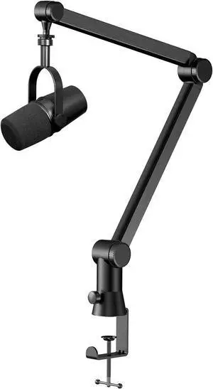 Mic Boom Arm Stand Compatible with Shure SM7B, MV7, Blue Yeti Mic, Fifine microphone, HyperX QuadCast Mic and Most Microphones, Premium Microphone Arm