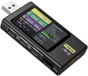 USB C Tester,KJ-KayJI 2 in 1 Tester Color Screen IPS Digital Multimeter(2024),Voltage,Cur,Pwr,Resistance,Elec,Temp,Capacity,Tme,Fast Charging,with USB Clip Cable Support PD2.0/PD3.0,QC2.0/QC3.0,BC1.2 USB C Tester,KJ-KayJI 2 in 1 Tester Color Screen IPS Digital Multimeter(2024),Voltage,Cur,Pwr,Resistance,Elec,Temp,Capacity,Tme,Fast Charging,with USB Clip Cable Support PD2.0/PD3.0,QC2.0/QC3.0,BC1.2