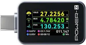 Power-Z C240 Portable USB-C Tester, Digital Power Meter, Supports up to 240W and PD3.1 QC5.0, for USB-C Phones, Laptops, Chargers and More