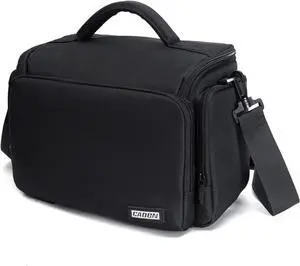 Compact Camera Shoulder Crossbody Bag Case Compatible for Nikon, Canon, Sony SLR/DSLR Mirrorless Cameras and Lenses Waterproof (1.0 L, Black)