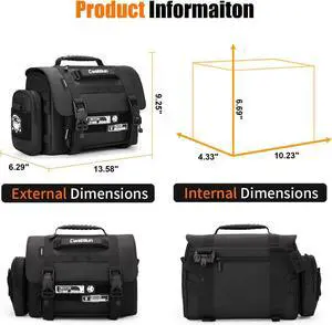Camera Sling Bag, Waterproof Multifunction Photography Tactica Camera Crossbody Bag with Tripod Holder & Removable Accessory Bags for DSLR/SLR/Mirrorless Cameras - Small