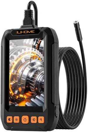 Endoscope with Light, 1080P HD Borescope with 8 Adjustable LEDs, 4.3" Inspection Camera with 16.4ft Semi-Rigid Cable, 8mm IP67 Waterproof Lens-Father's Day Gift&Cool Gadgets for Men