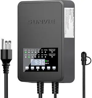 200W Low Voltage Landscape Transformer with 2 Independent Control Output Landscape Lighting Transformer with Timer and Photocell Sensor 120V AC to 12/14V AC Weatherproof Low Voltage Transformer