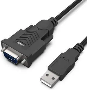 USB to Serial Adapter, USB to RS-232 Male (9-pin) DB9 Serial Cable, Prolific Chipset, Windows 11/10/8.1/8/7, Mac OS X 10.6 and Above, 1.8M(Not VGA)Male Screw