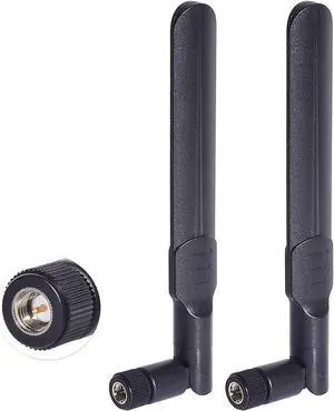 Dual Band WiFi 2.4GHz 5GHz 5.8GHz 8dBi SMA Male Antenna (2-Pack) for Wireless Vedio Security IP Camera Recorder Surveillance Recorder Truck Trailer Rear View Backup Camera Reversing Monitor