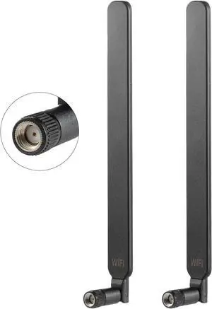High Gain Long Range Dual Band WiFi 2.4GHz 5GHz 5.8GHz Mimo Replacement Antenna for Furrion Vision S/AMTIFO/DoHonest/AUTO-VOX Vehicle Back Up RV Camera Reolink Security Camera (2 Pack)