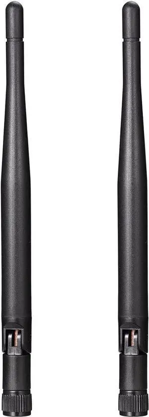 Dual Band WiFi Antenna 2.4GHz 5GHz 5.8GHz 3dBi RP-SMA Male Antenna Replacement (2-Pack) for WiFi Router Wireless Network Card USB Adapter Security IP Camera Video Surveillance Monitor