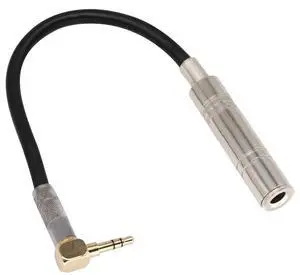 90 Degree 1/8 to 1/4 Stereo Adapter Cable, TRS 90 Degree 3.5mm Male to 6.35mm Female Stereo Audio Adapter for Amplifiers, Guitar,Home Theater Devices,Laptop etc.(9inch/24cm)