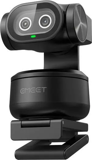 EMEET PIXY Dual-Camera AI-Powered PTZ Camera 4K, AI Tracking, PDAF&AI Autofocus 0.2s, 1/2.55'' Sony Sensor, 3 Mics, Presets, Gesture Control, 4K Webcam for Streaming and OBS/Twitch/Switch 2 Compatible