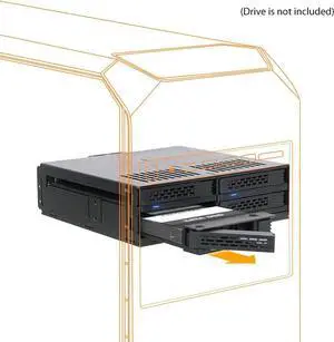 ICY DOCK ExpressCage MB324SP-1B 4 Bay 2.5 SATA/SAS HDD SSD Hot-Swap Mobile Rack Enclosure with Tool-Less SSD Mounting Tray for 5.25 Drive Bay (4 x SATA 7pin) ICY DOCK ExpressCage MB324SP-1B 4 Bay 2.5 SATA/SAS HDD SSD Hot-Swap Mobile Rack Enclosure with Tool-Less SSD Mounting Tray for 5.25 Drive Bay (4 x SATA 7pin)
