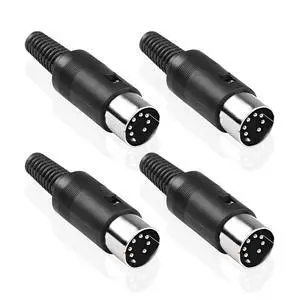 DIN 7-Pin Male Plug Connector, 4 Pack DIN 7 Pin Plug MIDI Cable Adapter Socket Solder Terminals Connector for Microphone Amplifiers DIN 7-Pin Male Plug Connector, 4 Pack DIN 7 Pin Plug MIDI Cable Adapter Socket Solder Terminals Connector for Microphone Amplifiers