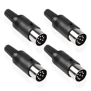 DIN 8-Pin Male Plug Connector, 4 Pack DIN 8 Pin Plug MIDI Cable Adapter Socket Solder Terminals Connector for Microphone Amplifiers DIN 8-Pin Male Plug Connector, 4 Pack DIN 8 Pin Plug MIDI Cable Adapter Socket Solder Terminals Connector for Microphone Amplifiers
