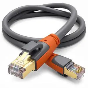 Cat 8 Ethernet Cable 10ft, High Speed LAN Cables 40Gbps 2000MHz Shielded, Heavy Duty 26AWG Outdoor Indoor Cat8 RJ45 Internet Cord Compatible with Gaming PC PS5 Xbox Router Modem Office Industrial Cat 8 Ethernet Cable 10ft, High Speed LAN Cables 40Gbps 2000MHz Shielded, Heavy Duty 26AWG Outdoor Indoor Cat8 RJ45 Internet Cord Compatible with Gaming PC PS5 Xbox Router Modem Office Industrial