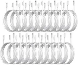 20-Pack USB C 48W PD Fast Charger Cable - Multipack USB-C to Type C Charging Cords Bulk, 3.3ft - White 20-Pack USB C 48W PD Fast Charger Cable - Multipack USB-C to Type C Charging Cords Bulk, 3.3ft - White