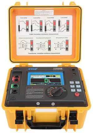 ETCR3520B 10KV High Voltage Insulation Tester Megohm Meter 20T 7mA | Supports IR, PI, DAR, STEP and RAMP and capacitance measurement for cables, motors, transformers and switchgear. ETCR3520B 10KV High Voltage Insulation Tester Megohm Meter 20T 7mA | Supports IR, PI, DAR, STEP and RAMP and capacitance measurement for cables, motors, transformers and switchgear.