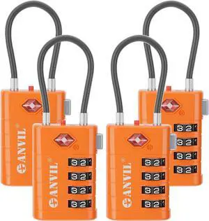 TSA Approved Luggage Locks with Search Alert Indicator, 4-Digit Combination Suitcase Lock, Advanced TSA008 Core Heavy Duty Anti-Theft Travel Lock for Double Zippers, Backpacks TSA Approved Luggage Locks with Search Alert Indicator, 4-Digit Combination Suitcase Lock, Advanced TSA008 Core Heavy Duty Anti-Theft Travel Lock for Double Zippers, Backpacks