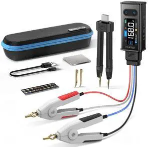LCR-ST2 100kHz LCR ESR Meter Tweezer, SMD & Through-Hole Component Tester, Auto Sort Compare, Resistor, Inductor, Diode, Capacitor Tester, Measures Voltage & Continuity, Full-Band Scan LCR-ST2 100kHz LCR ESR Meter Tweezer, SMD & Through-Hole Component Tester, Auto Sort Compare, Resistor, Inductor, Diode, Capacitor Tester, Measures Voltage & Continuity, Full-Band Scan
