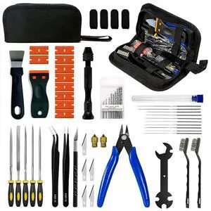 3D Printer Accessories Tool Kit - 58 Pcs Solve 99% Print Failure Cleaning | Printing Tools with Scraper Brush Plier Needles Cutter for Unclog Nozzle Support Removal Model Finish for All FDM Printers 3D Printer Accessories Tool Kit - 58 Pcs Solve 99% Print Failure Cleaning | Printing Tools with Scraper Brush Plier Needles Cutter for Unclog Nozzle Support Removal Model Finish for All FDM Printers