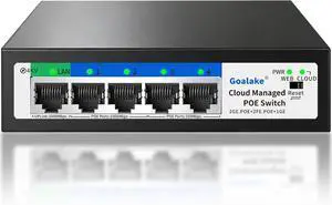 5-Port Ethernet PoE Switch (4 PoE Ports, 1 Uplink) with Extend Function, Easy Smart Managed Ethernet Switch, Plug & Play, Fanless Metal Design, VLAN, Qos,Desktop/Wall Mount 5-Port Ethernet PoE Switch (4 PoE Ports, 1 Uplink) with Extend Function, Easy Smart Managed Ethernet Switch, Plug & Play, Fanless Metal Design, VLAN, Qos,Desktop/Wall Mount