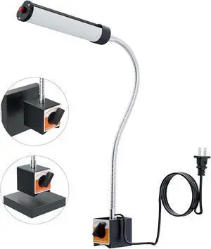 24W LED Magnetic Work Light, 2400 Lumen Flexible Gooseneck Work Light with Adjustable Magnetic Base, Industrial Light for Lathe CNC Milling Drillpress Sewing Machine 24W LED Magnetic Work Light, 2400 Lumen Flexible Gooseneck Work Light with Adjustable Magnetic Base, Industrial Light for Lathe CNC Milling Drillpress Sewing Machine